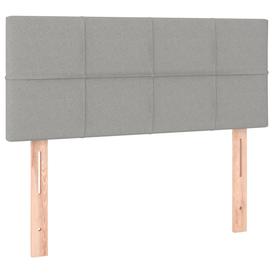 Tête de lit à LED Gris clair 80x5x78/88 cm Tissu - 4