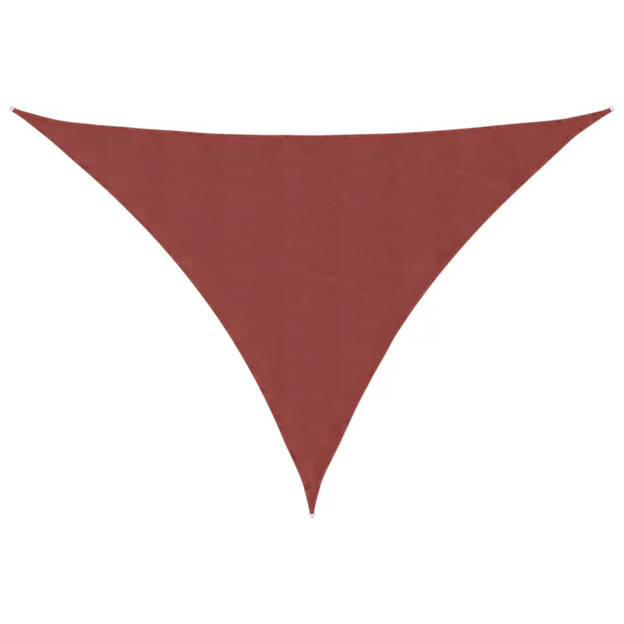 Voile de parasol tissu oxford triangulaire 4x4x5,8m terre cuite - 2