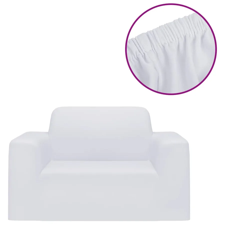 Housse extensible de canapé Blanc Jersey de polyester - 2