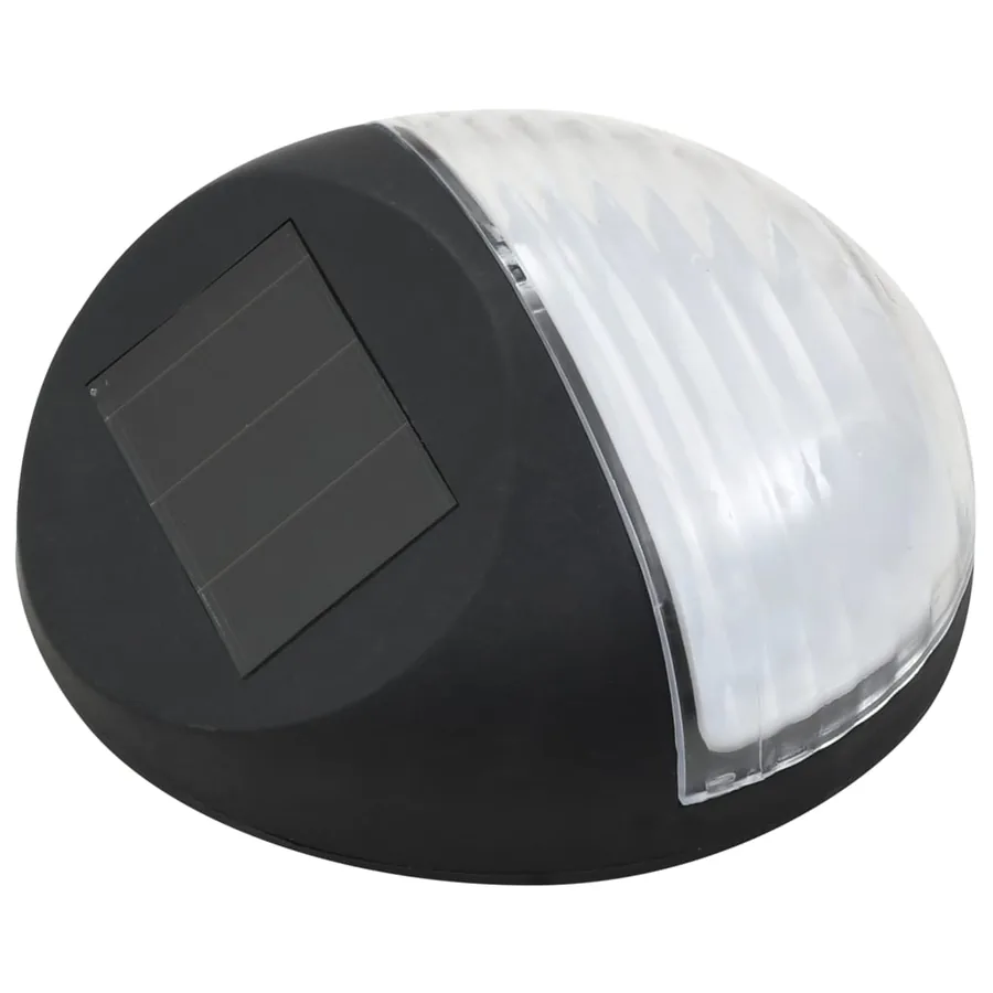 Lampe solaire murale à LED d'extérieur 12 pcs Rond Noir - 3
