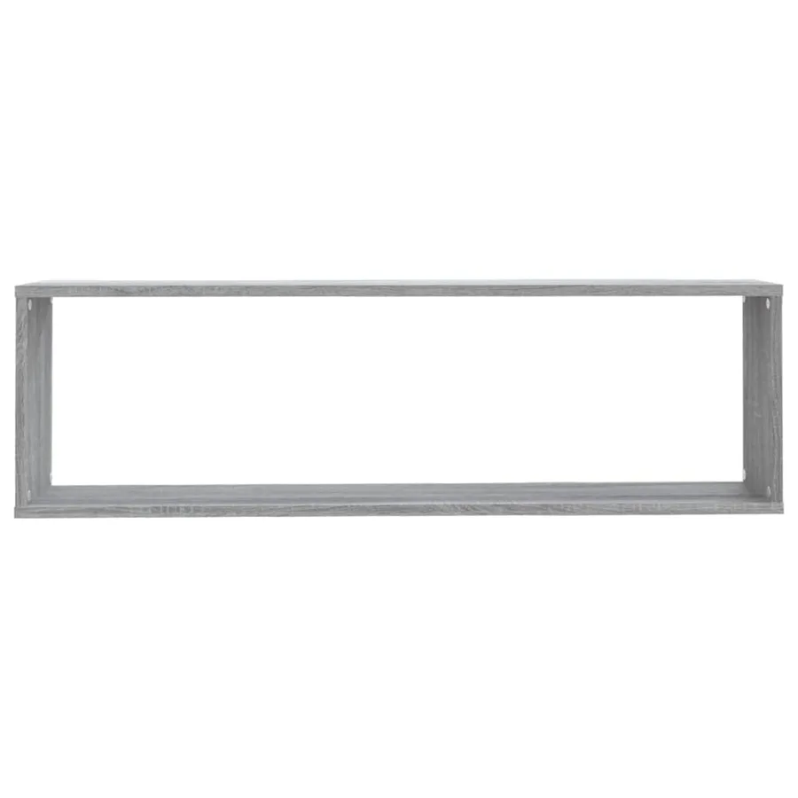 Étagères murales cube 2 pcs Sonoma gris 100x15x30 cm Bois - 6