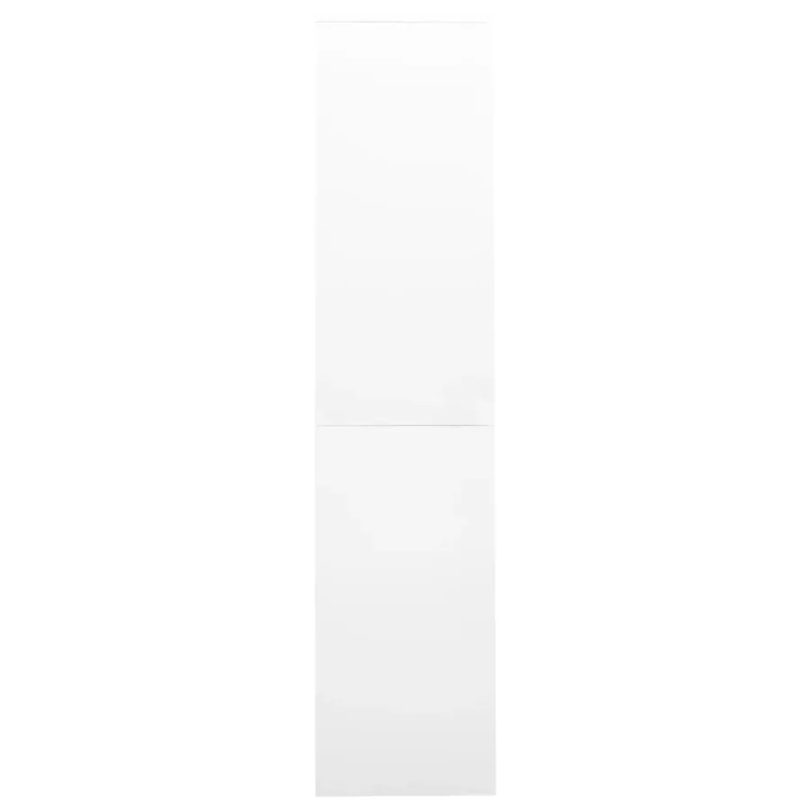 Armoire de bureau et porte coulissante Blanc 90x40x180 cm Acier - 5