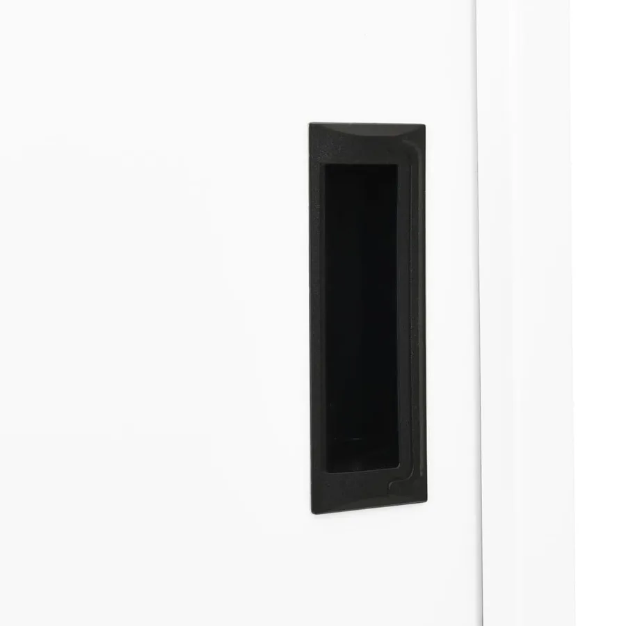 Armoire de bureau et porte coulissante Blanc 90x40x180 cm Acier - 7