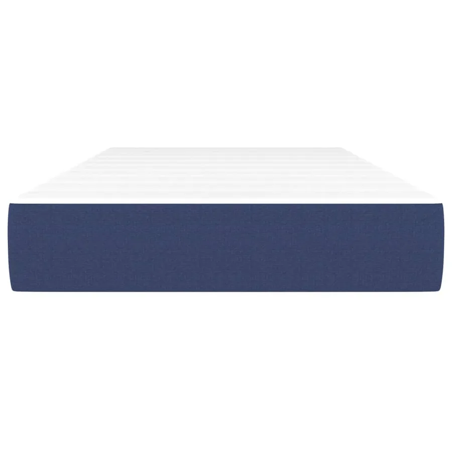 Matelas de lit à ressorts ensachés fermeté moyenne Bleu 90x200x20 cm Tissu - 3