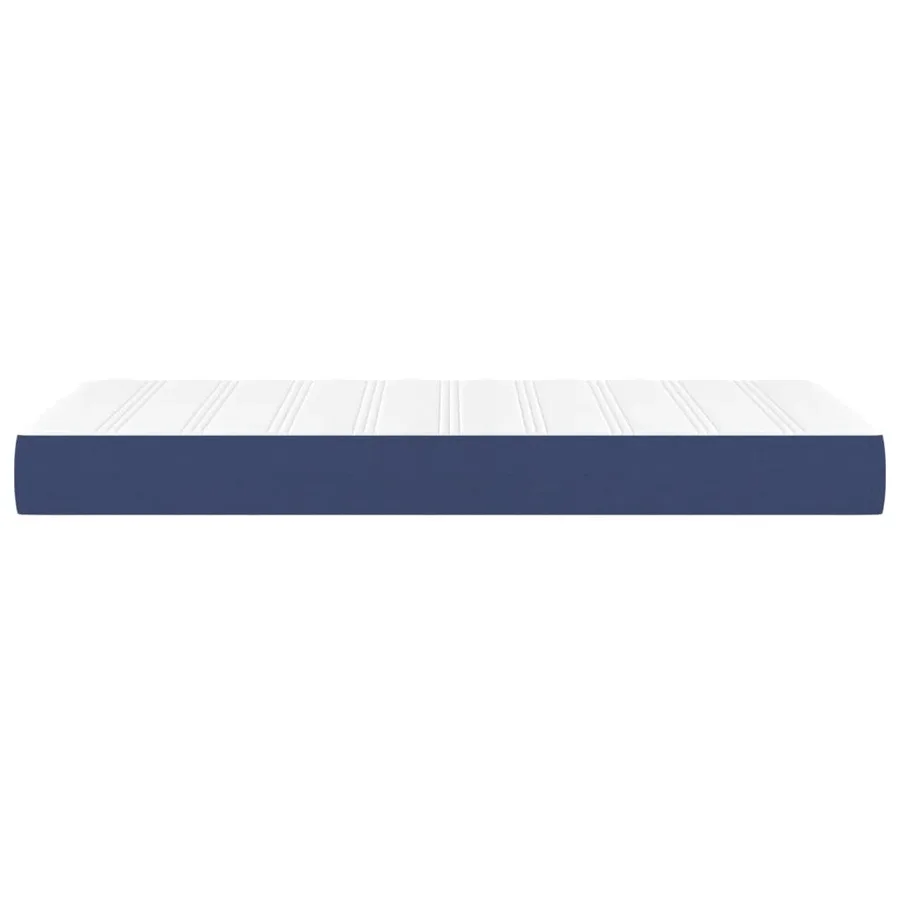Matelas de lit à ressorts ensachés fermeté moyenne Bleu 90x200x20 cm Tissu - 4