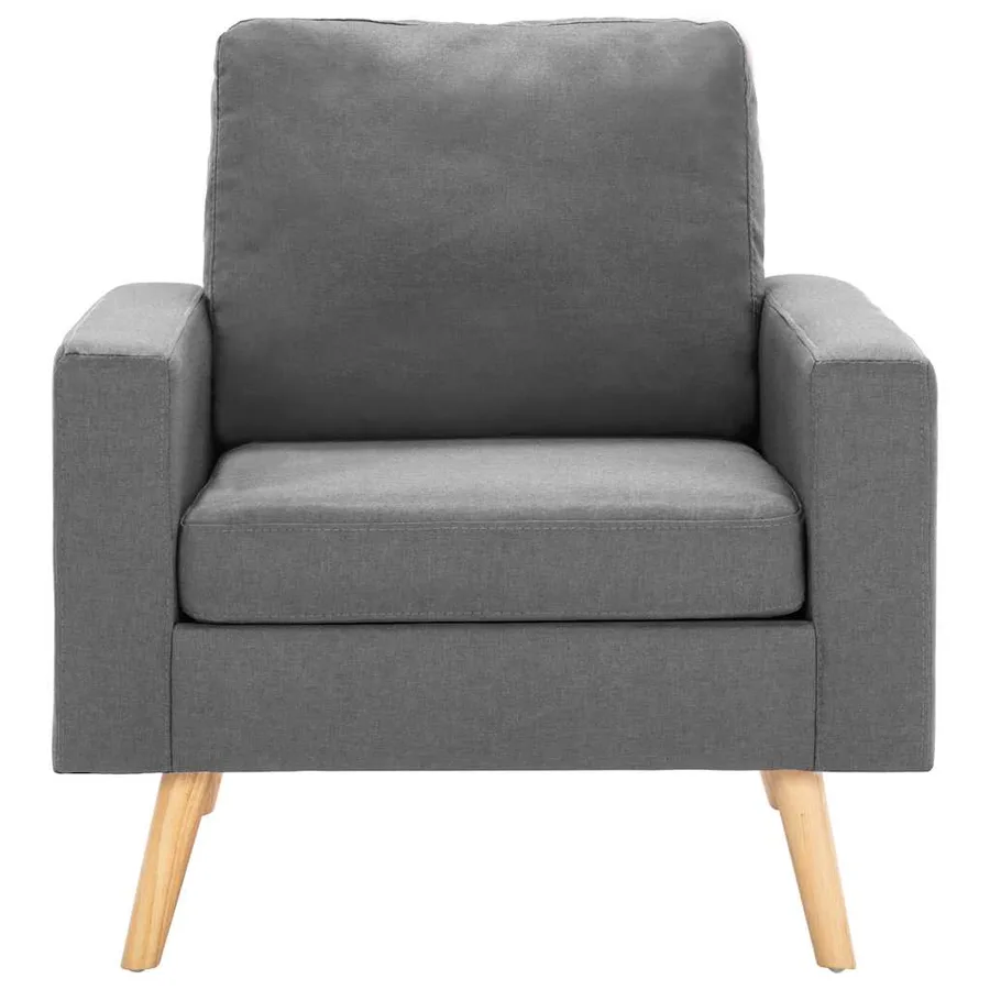 Fauteuil gris foncé tissu - 3