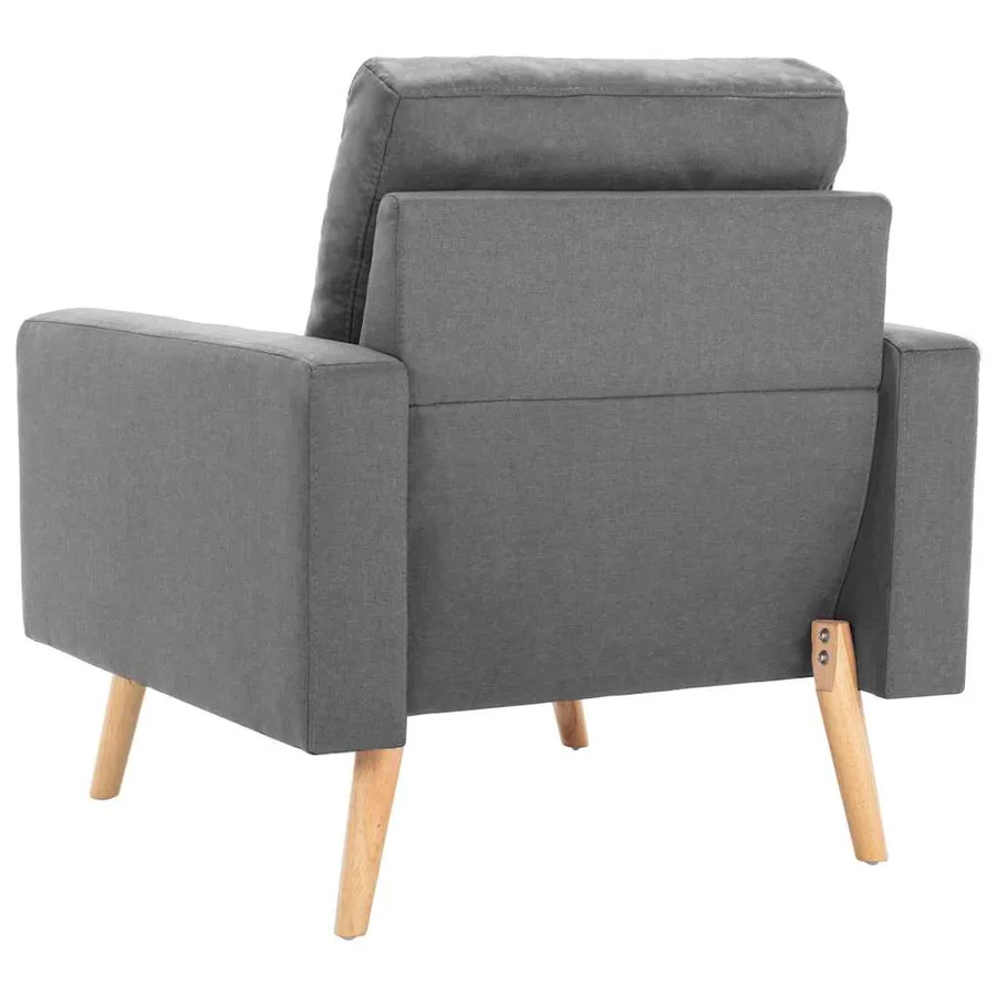 Fauteuil gris foncé tissu - 5