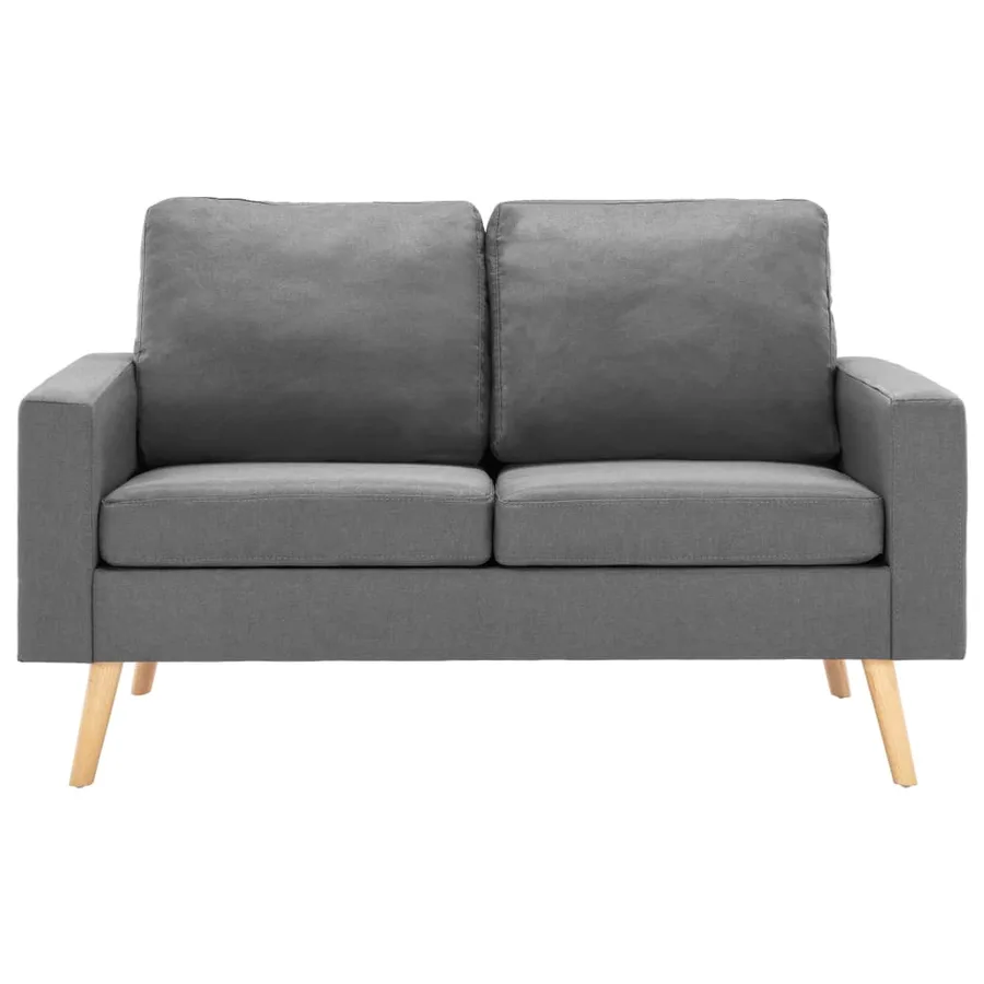 Ensemble de canapés 2 pcs Tissu Gris clair - 3