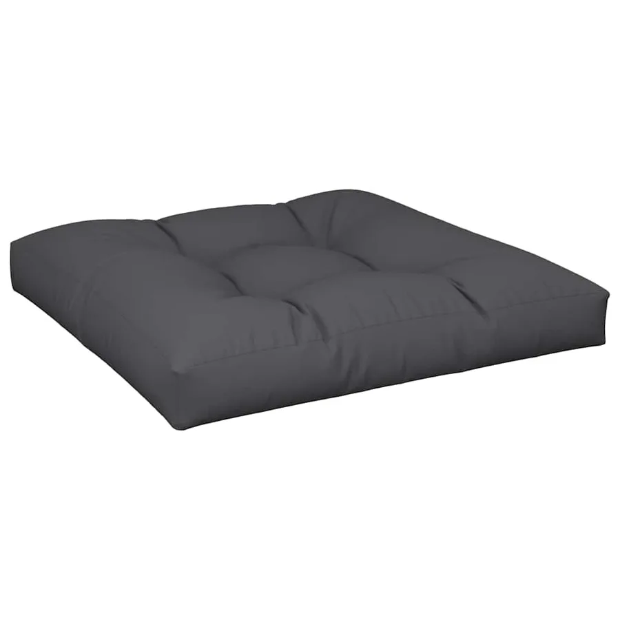 Coussin de palette noir 70x70x12 cm tissu - 2