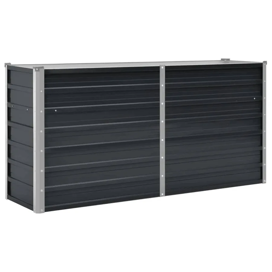 Lit surélevé de jardin Anthracite 160x40x77 cm Acier galvanisé - 2