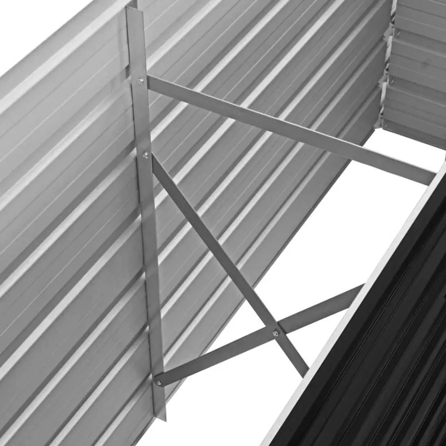 Lit surélevé de jardin Anthracite 160x40x77 cm Acier galvanisé - 6