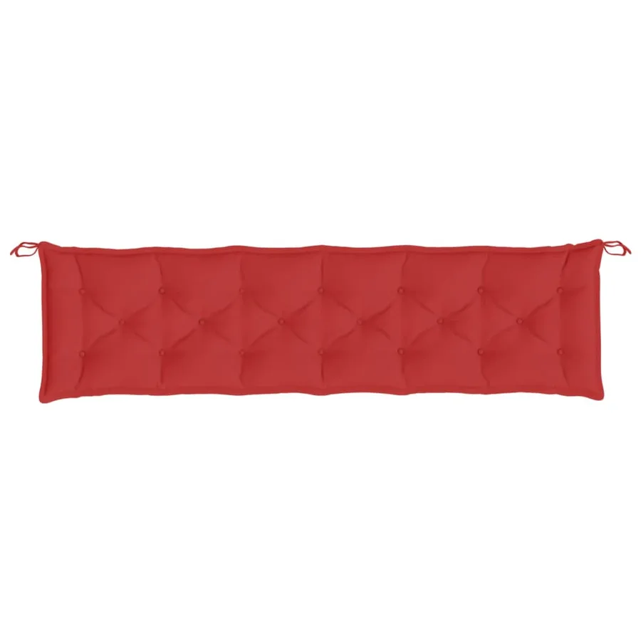 Coussin de banc de jardin rouge 200x50x7 cm tissu oxford - 4