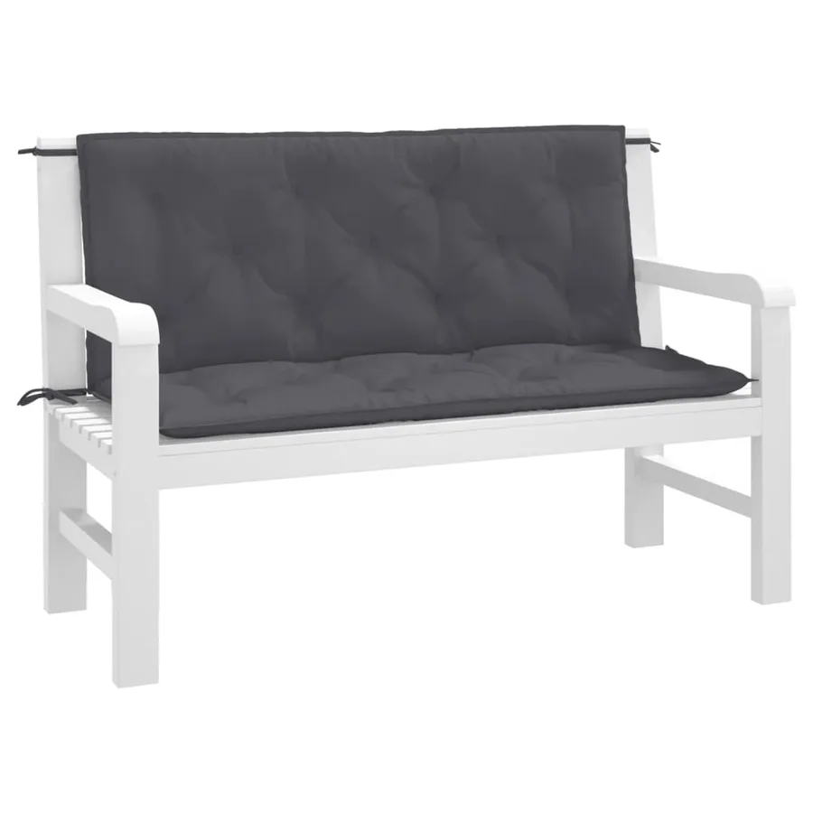Coussins de banc de jardin lot de 2 anthracite tissu Oxford - 3