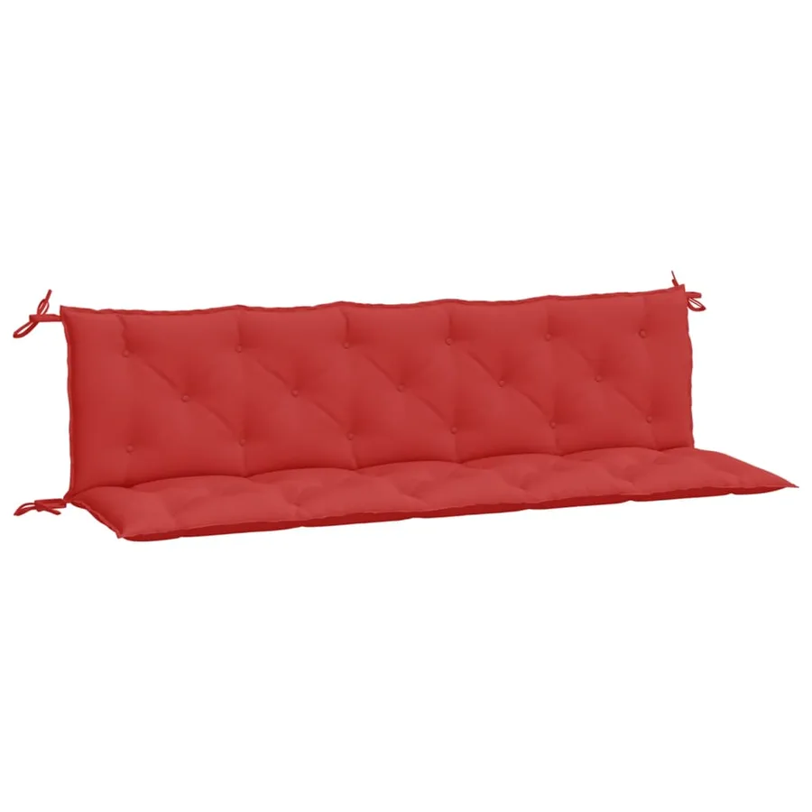 Coussins de banc jardin lot de 2 rouge 180x50x7 cm tissu Oxford - 2