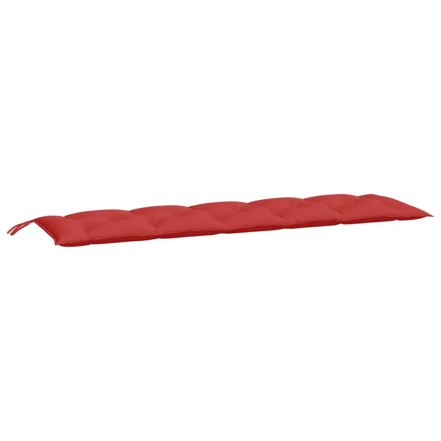 Coussins de banc jardin lot de 2 rouge 180x50x7 cm tissu Oxford - 3