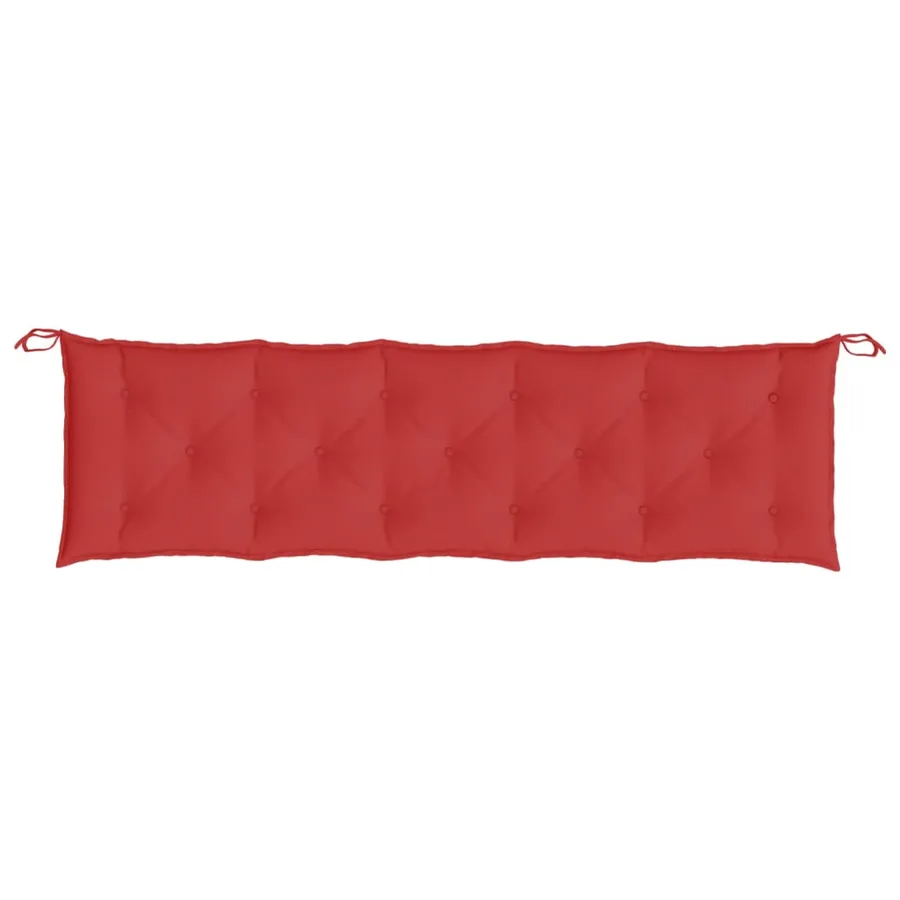 Coussins de banc jardin lot de 2 rouge 180x50x7 cm tissu Oxford - 6