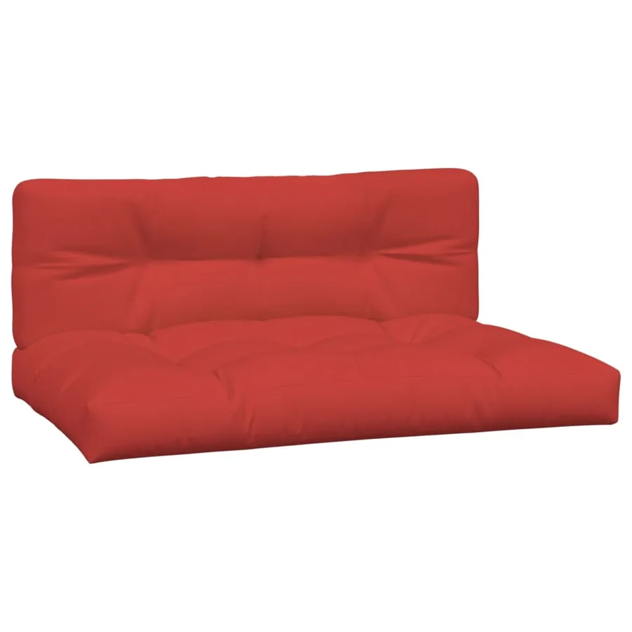 Coussins de palette lot de 2 rouge tissu - 2