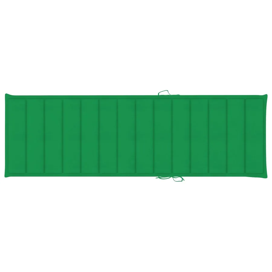 Chaise longue de jardin avec coussin Bois d'acacia solide - 3