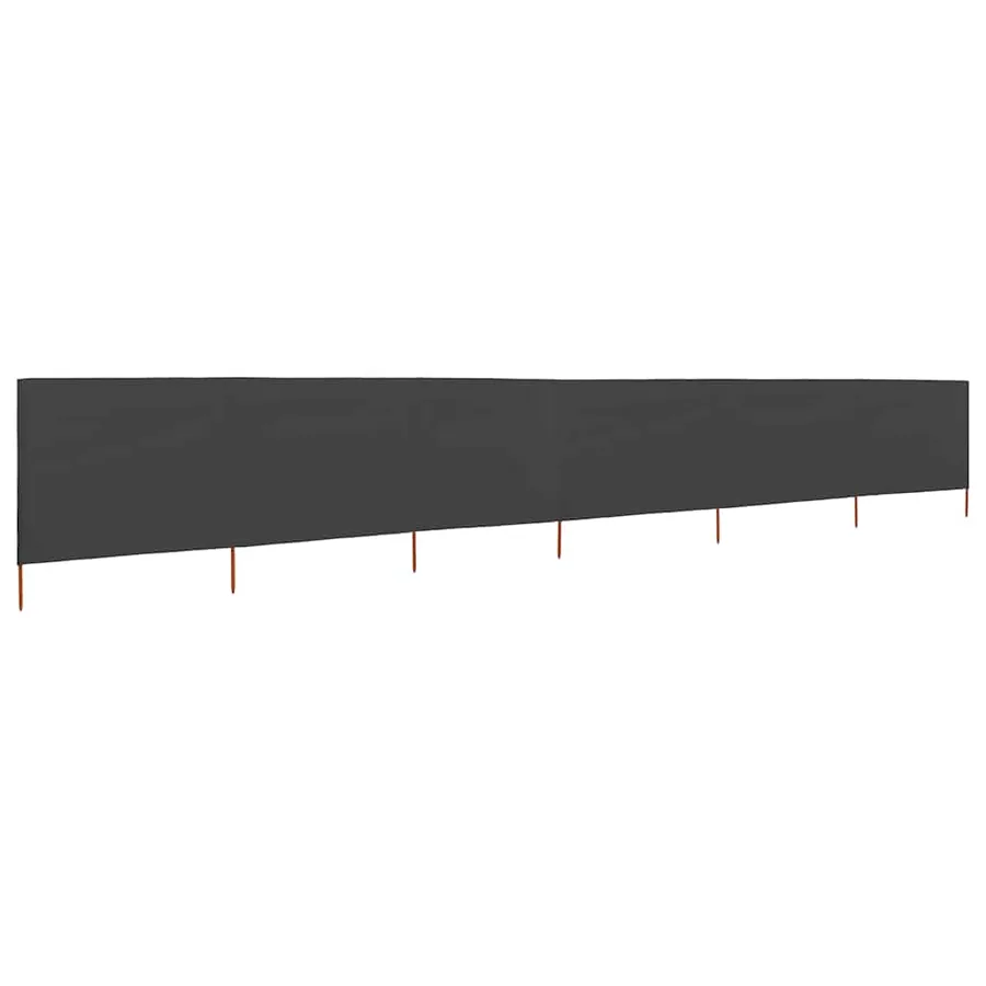 Paravent 6 panneaux Tissu 800 x 120 cm Anthracite - 2