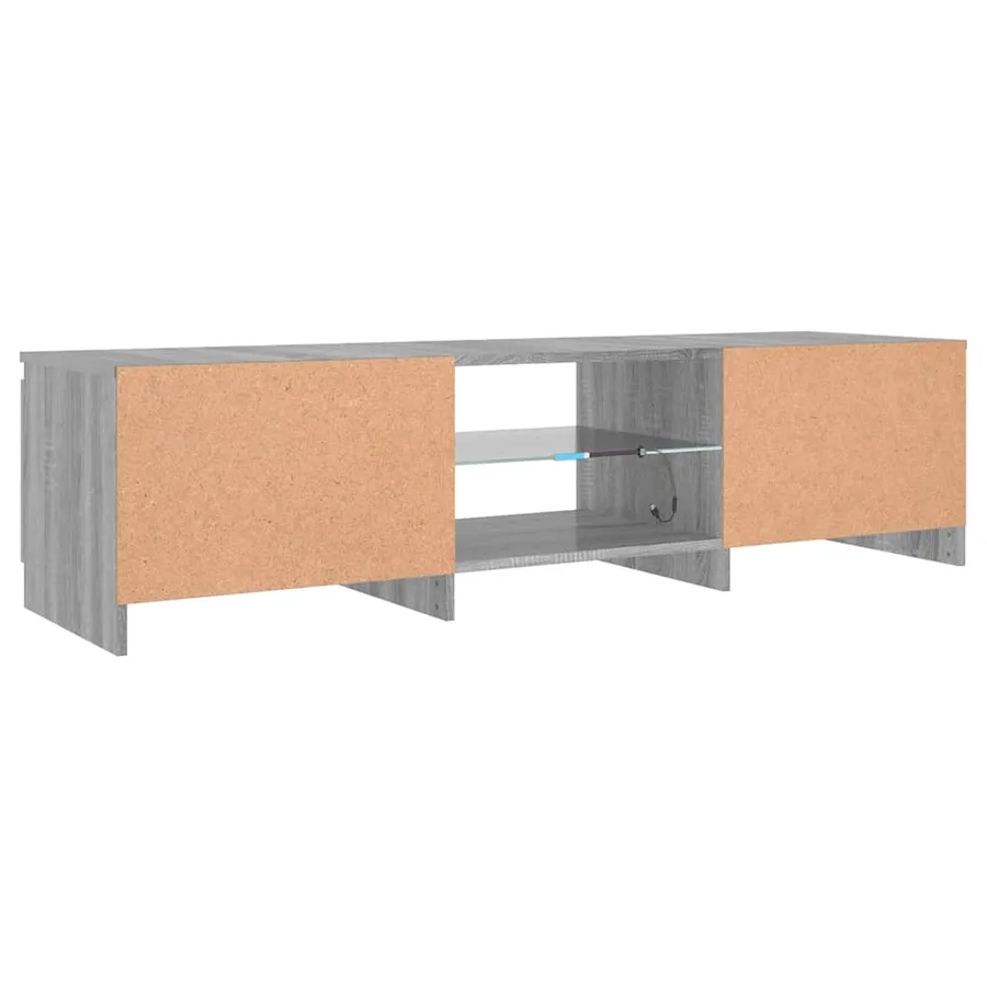 Meuble TV avec lumières LED Sonoma gris 140x40x36 cm - 10