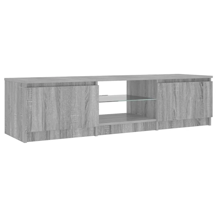 Meuble TV avec lumières LED Sonoma gris 140x40x36 cm - 7