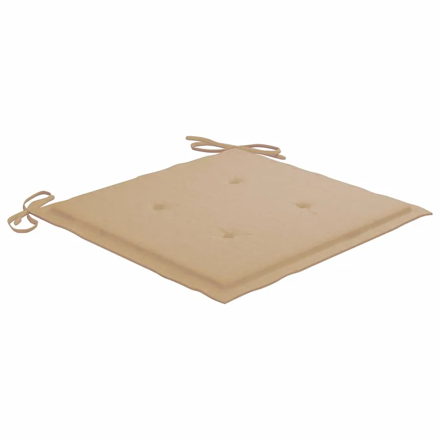 Chaises de jardin lot de 4 avec coussins Bois de teck massif - 10
