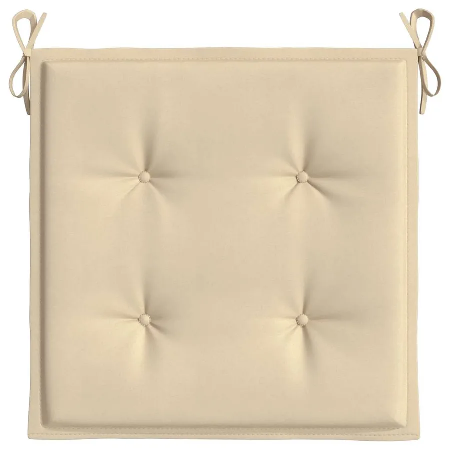 Coussins de chaise jardin lot de 4 beige 50x50x4cm tissu oxford - 6