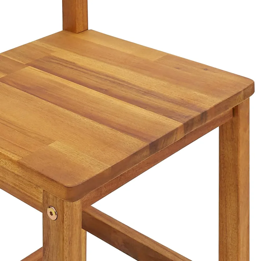 Tabourets de bar lot de 8 bois massif d'acacia - 4