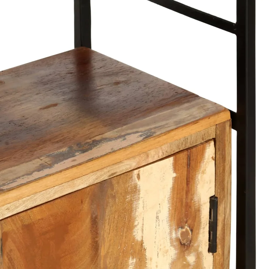 Bibliothèque 4 niveaux 80x30x180 cm Bois solide de récupération - 8