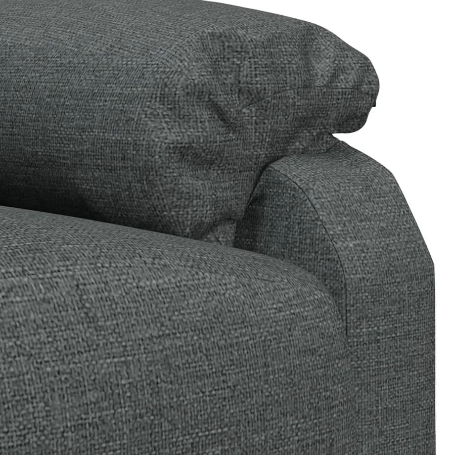 Fauteuil électrique de massage Gris foncé Tissu - 9