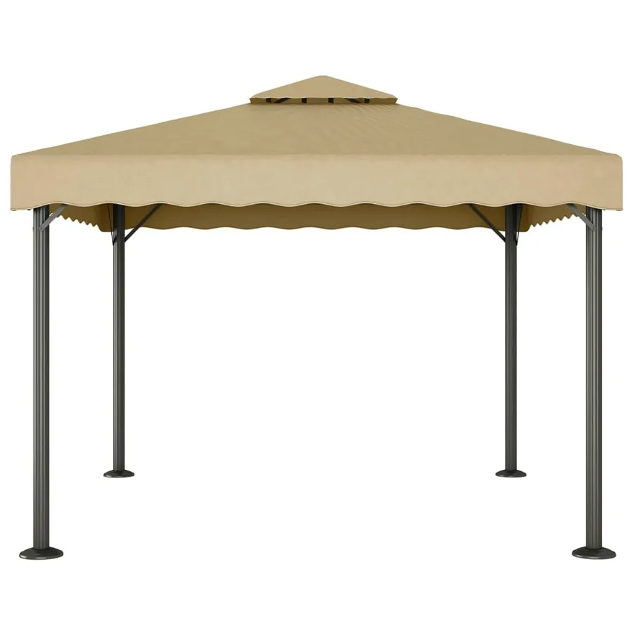 Chapiteau Taupe 3x3 m Aluminium et acier - 2