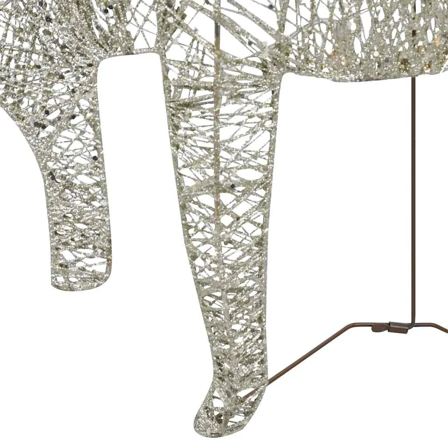 Décoration de Noël Rennes avec traîneau 60 LED Extérieur Doré - 5