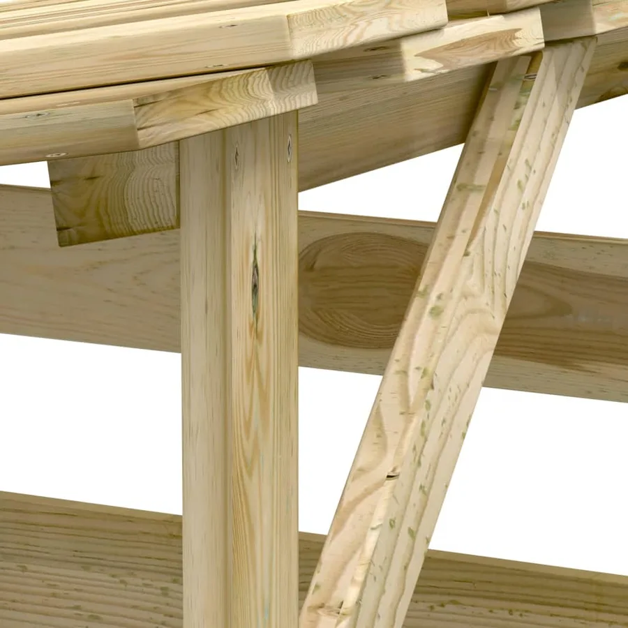Pergolas avec toits 2 pcs 100x90x100 cm Bois de pin imprégné - 7