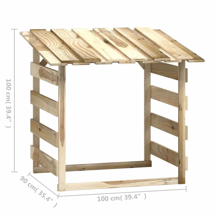 Pergolas avec toits 4 pcs 100x90x100 cm Bois de pin imprégné - 8