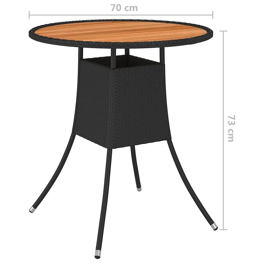 Salon de jardin 7 pcs avec coussins Résine tressée Noir - 12