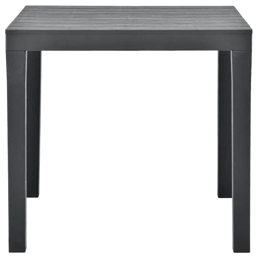 Table de jardin Anthracite 78x78x72 cm Plastique - 2