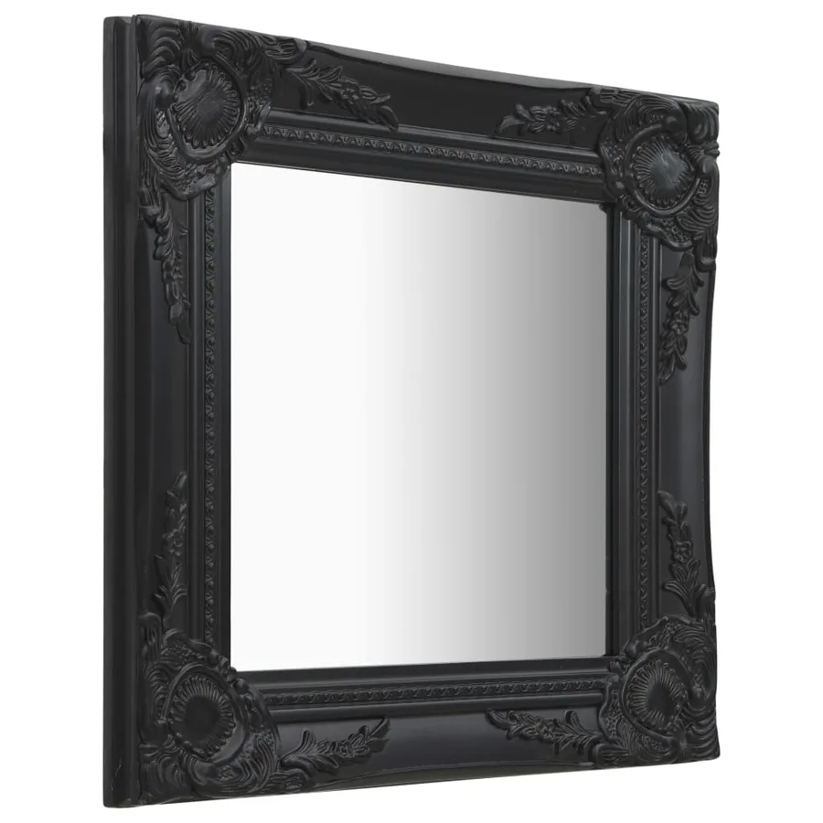 Miroir mural style baroque 40x40 cm noir - 2