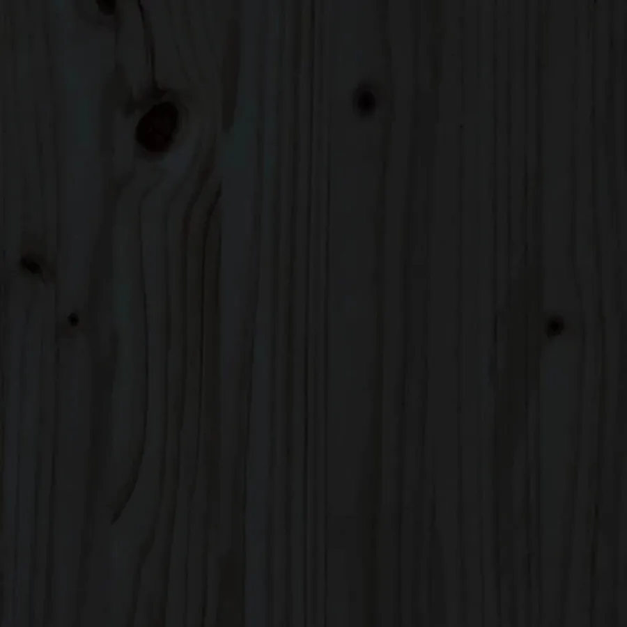 Tête de lit Noir 95,5x4x100 cm Bois massif de pin - 5