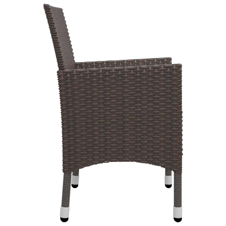 Ensemble à manger de jardin 5 pcs Marron - 8