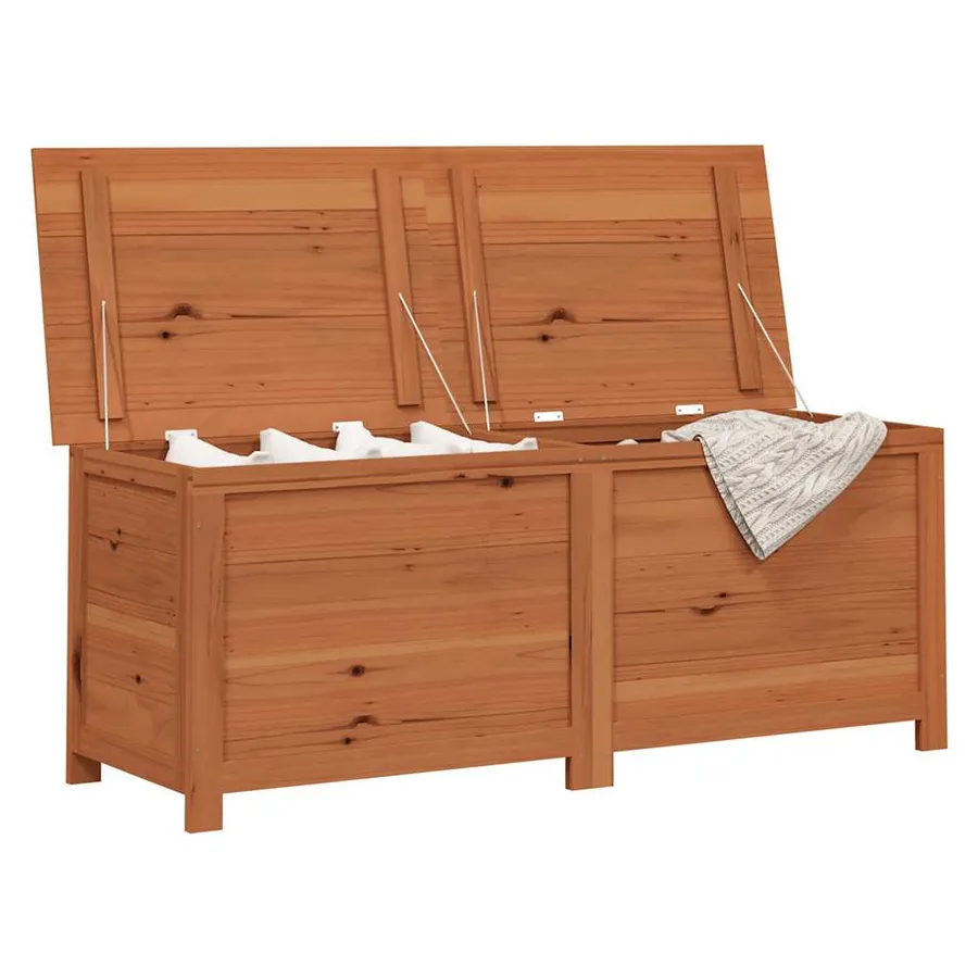 Boîte à coussins d'extérieur Marron 150x50x56 cm Sapin massif - 3