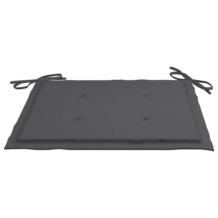 Chaises de jardin empilables avec coussins lot de 6 Teck solide - 11