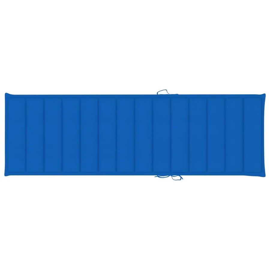 Chaise longue pliable avec coussin Bois d'acacia solide - 17