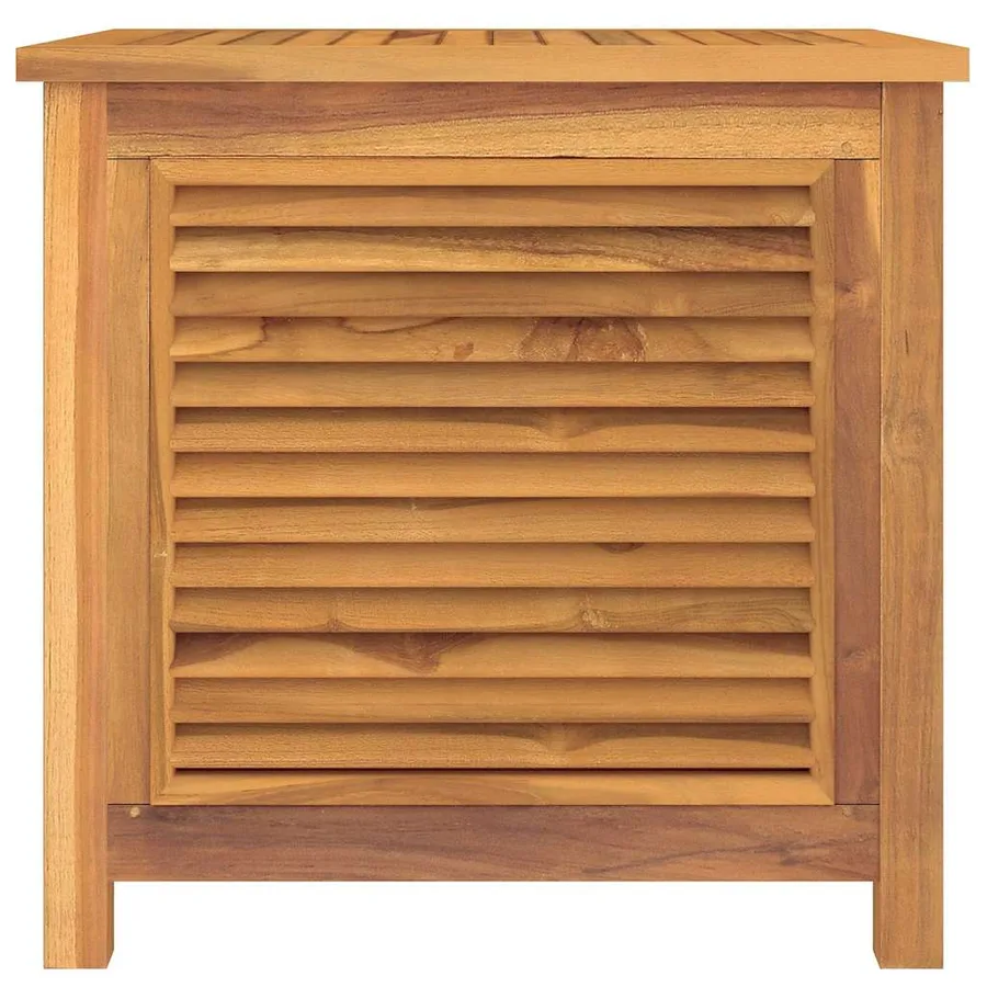 Boîte de rangement de jardin et sac 60x50x58cm bois massif teck - 3