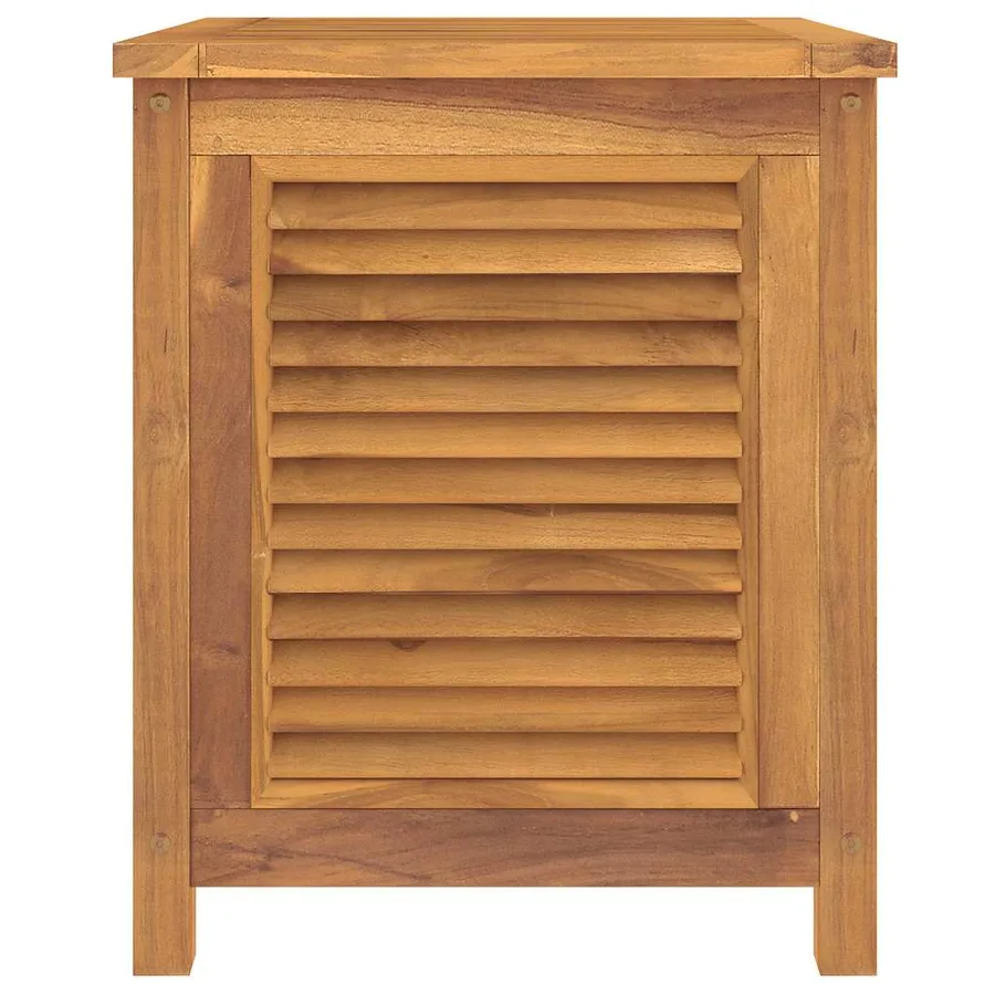 Boîte de rangement de jardin et sac 60x50x58cm bois massif teck - 6