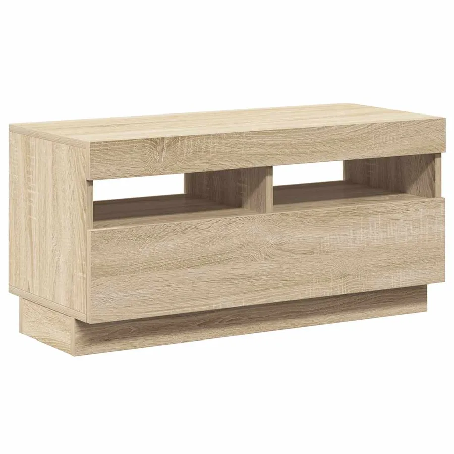 Meuble TV avec lumières LED chêne sonoma 80x35x40 cm - 6
