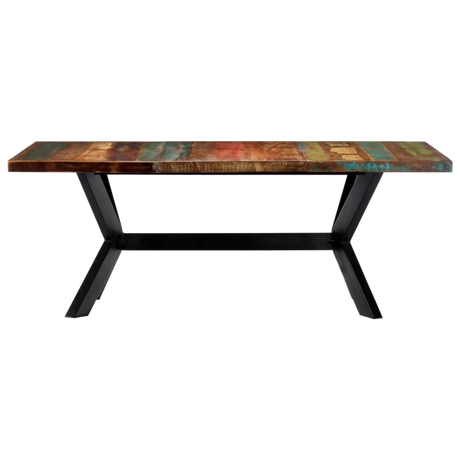 Table à manger 200x100x75 cm Bois de récupération solide - 2