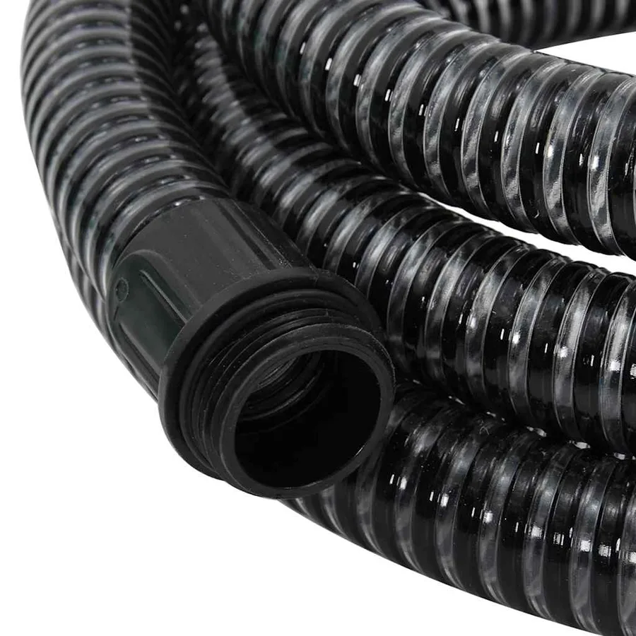 Tuyau d'aspiration avec raccords en laiton noir 1,1" 4 m PVC - 4