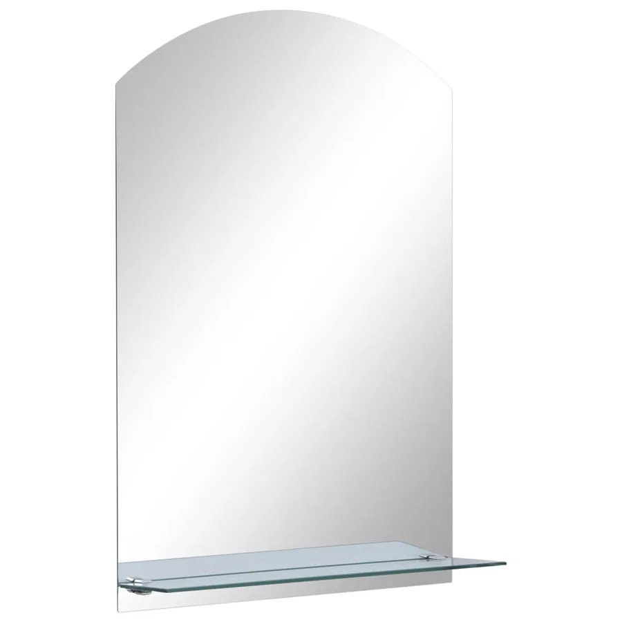 Miroir mural avec étagère 40x60 cm Verre trempé - 2
