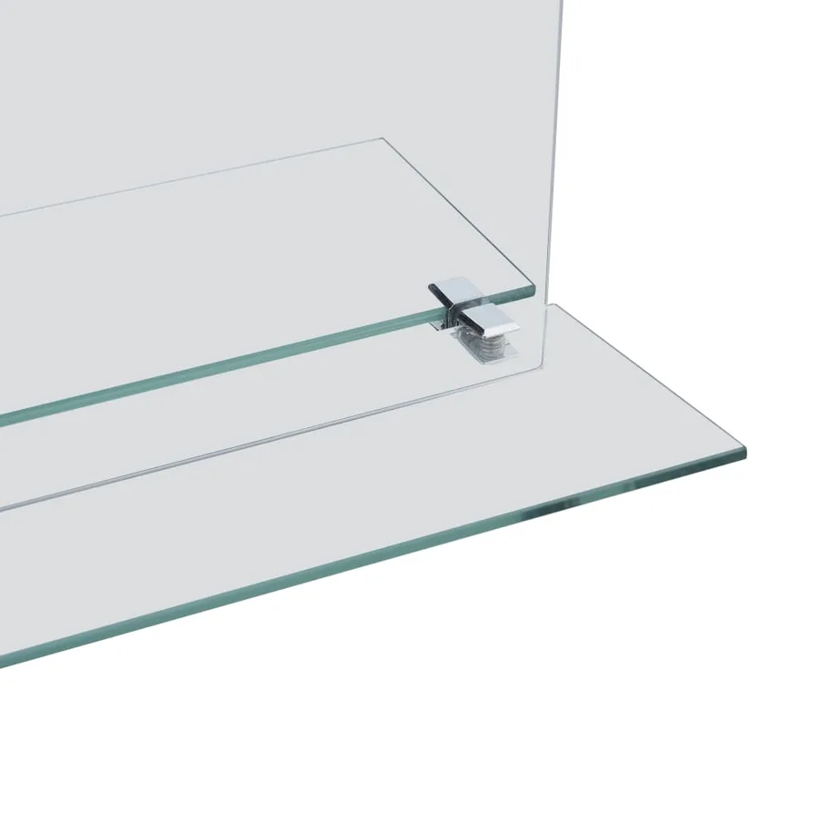 Miroir mural avec étagère 40x60 cm Verre trempé - 4