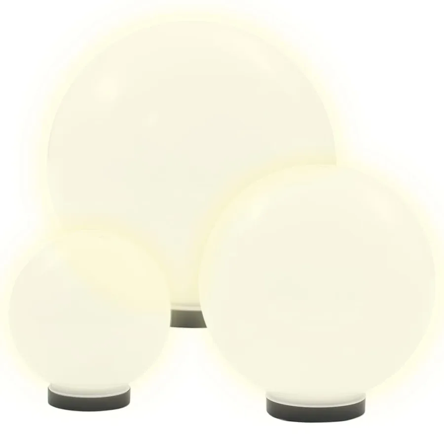 6 pcs Jeu de lampe boule à LED PMMA sphérique 20/30/40 cm - 4
